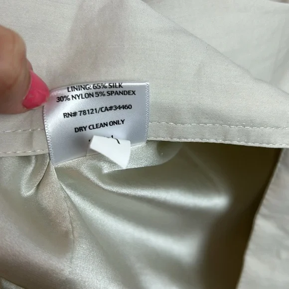 Eileen Fisher Polished Ramie A-Line Jacket Zipper Women light tan cream - Picture 7 of 8